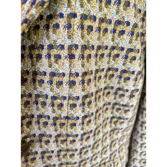 Talbots Italian Fabric Wool Blend Green Tweed Blazer – Size 12 (Made in USA) - Picture 3 of 7